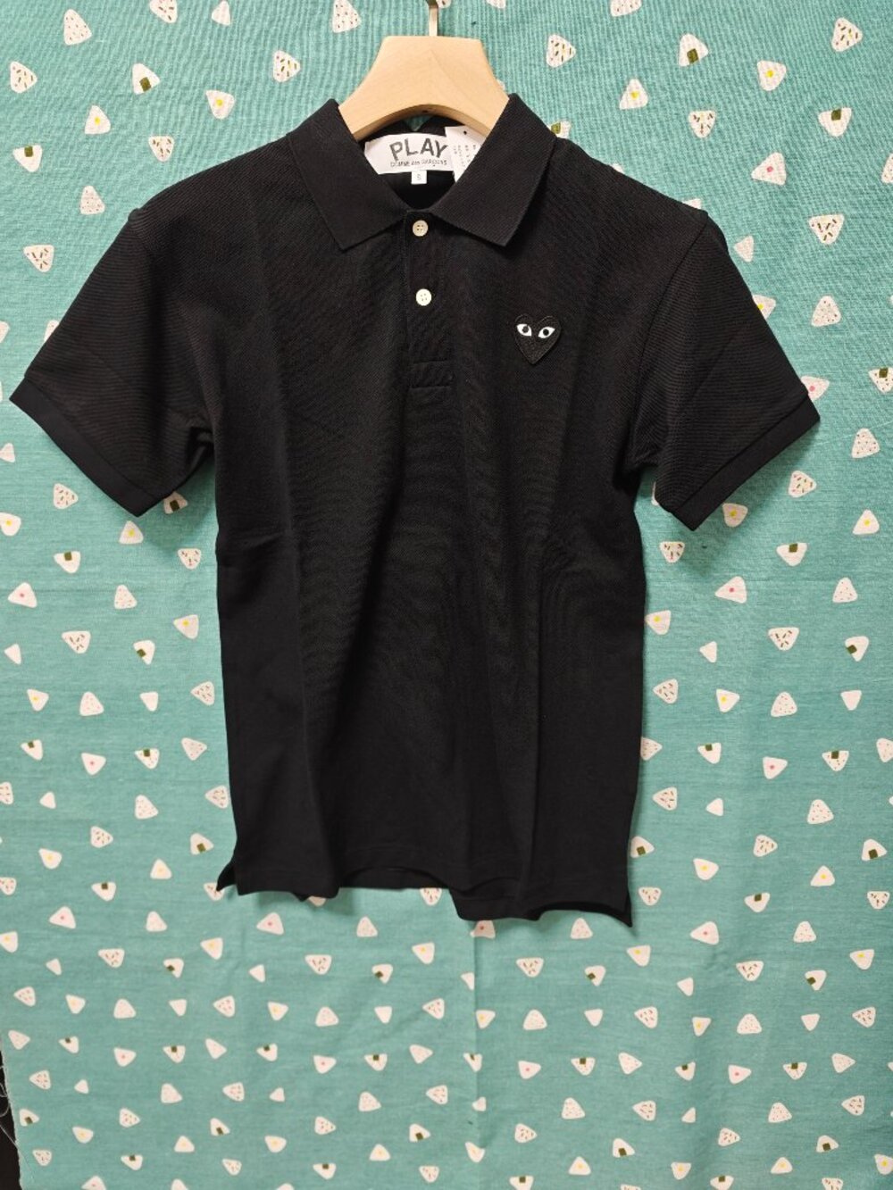 Comme des Garcons PLAY Black Polo with Heart Patch